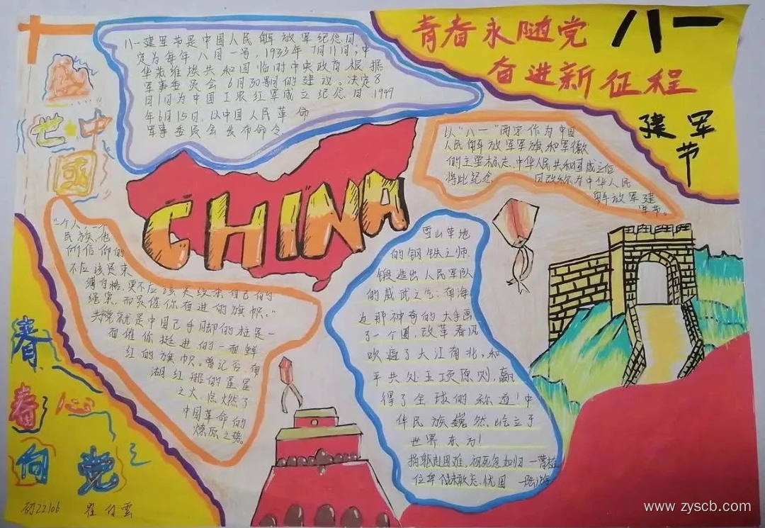 2024年八一建军节优秀手抄报作品-第2张