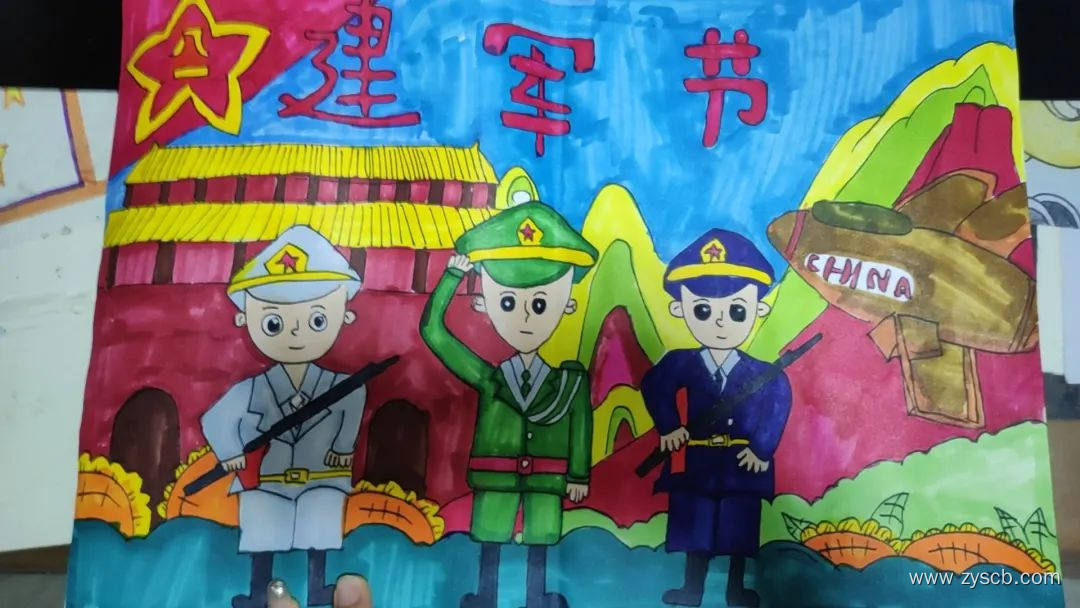 “建军节”专题手抄报比赛 小学组一等奖作品-第3张
