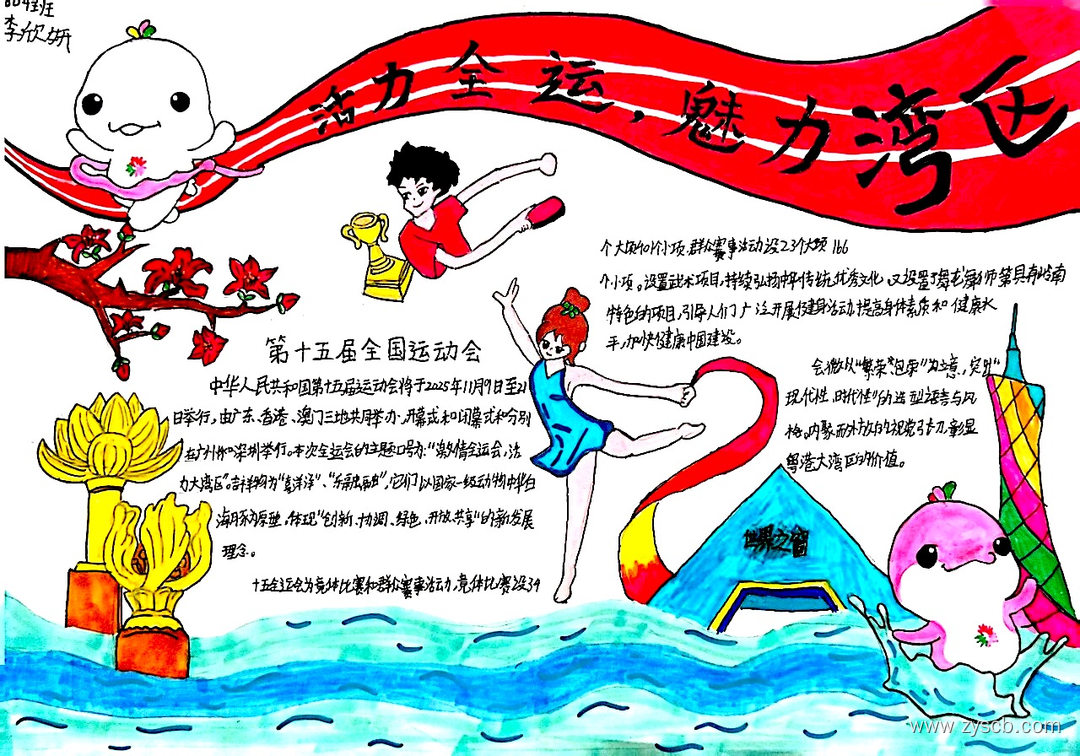 激情全运会优秀手抄报作品展-第6张