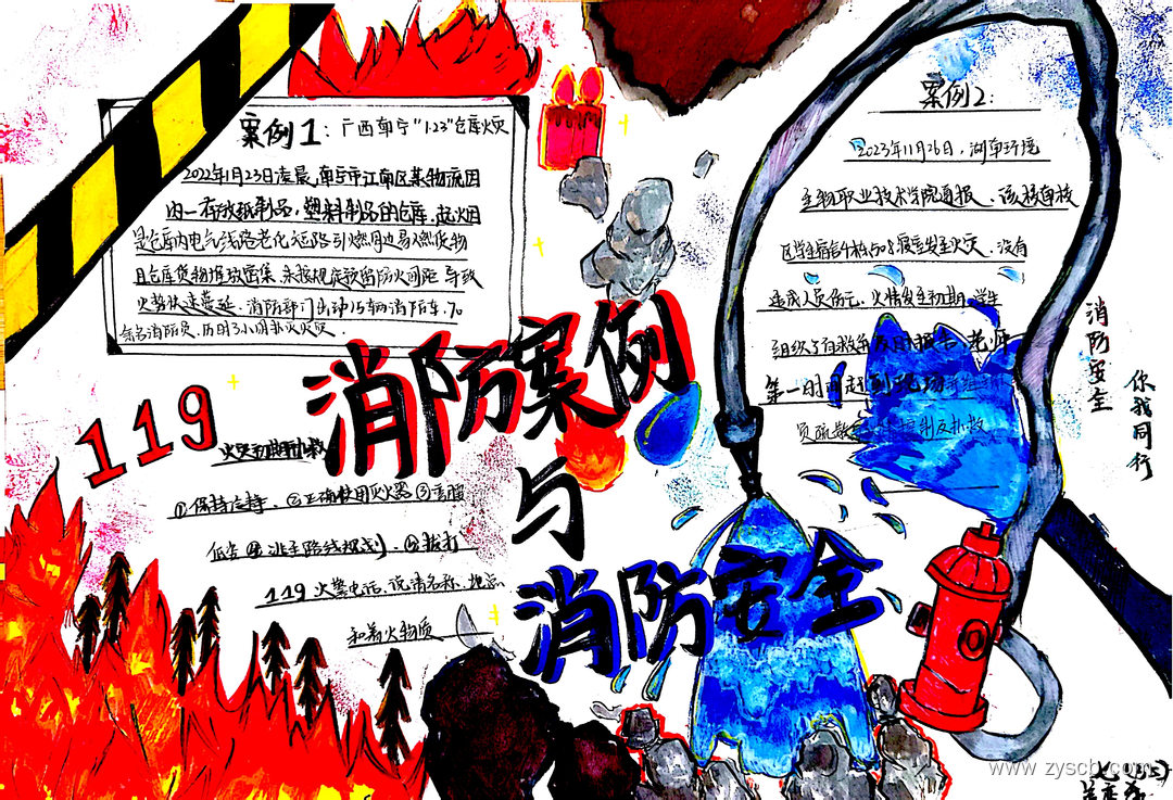 消防日消防安全记心间高清手抄报-第7张 消防日消防安全记心间高清手抄报-第7张