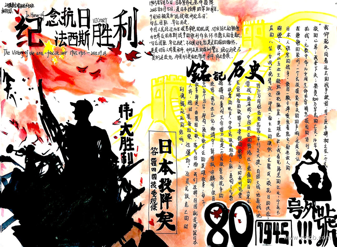 以铭记守护未来 12.13国家公祭日手抄报一等奖-第4张