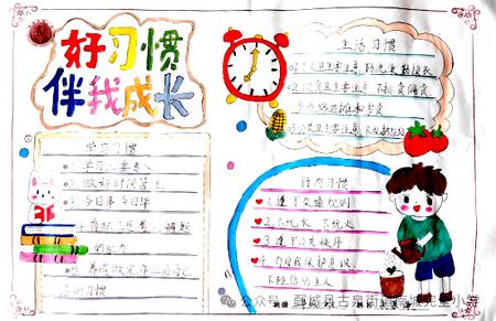 好习惯伴我行德育主题手抄报图片