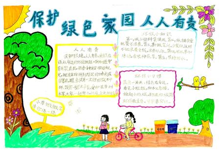 保护生态文明 环保主题宣传手抄报作品（9张）