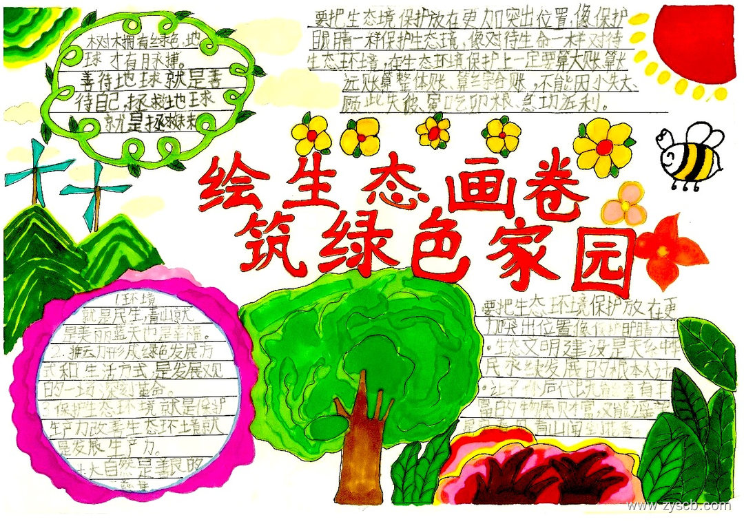 保护生态文明 环保主题宣传手抄报作品-第6张