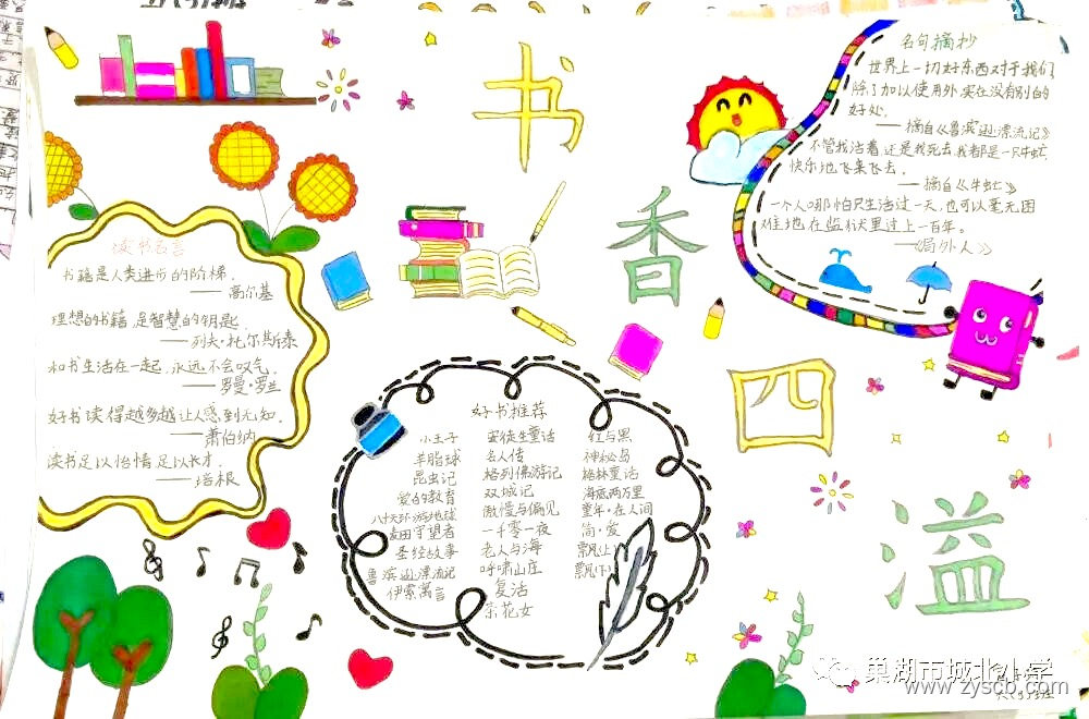 低年级组“读书节”优秀手抄报作品-第2张