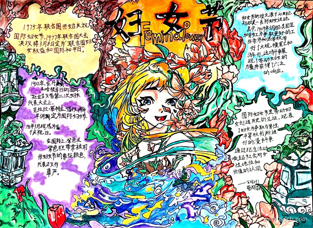 今天做自己的女王，骄傲又温柔||38妇女节手抄报作品-第1张