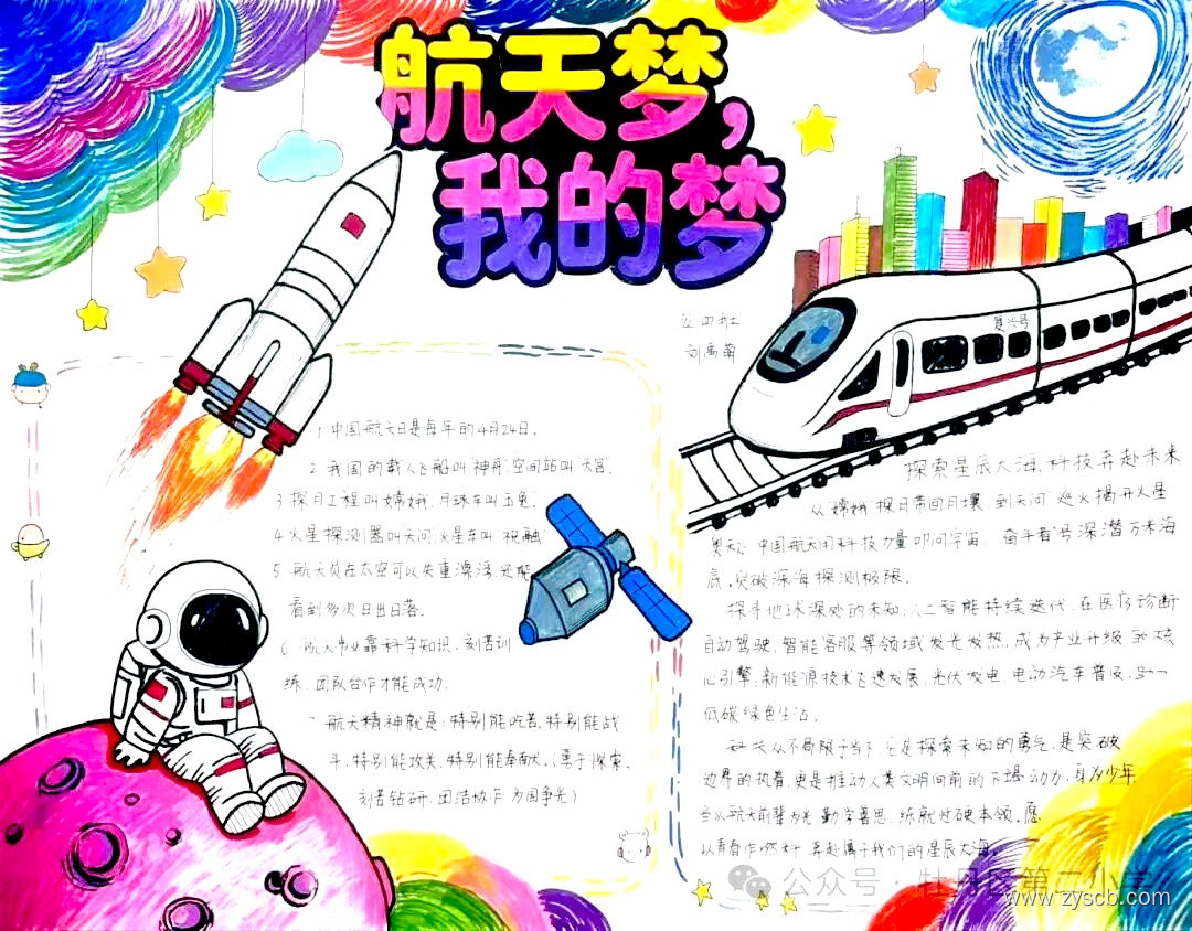 我的航天梦 航天科技手抄报作品-第4张
