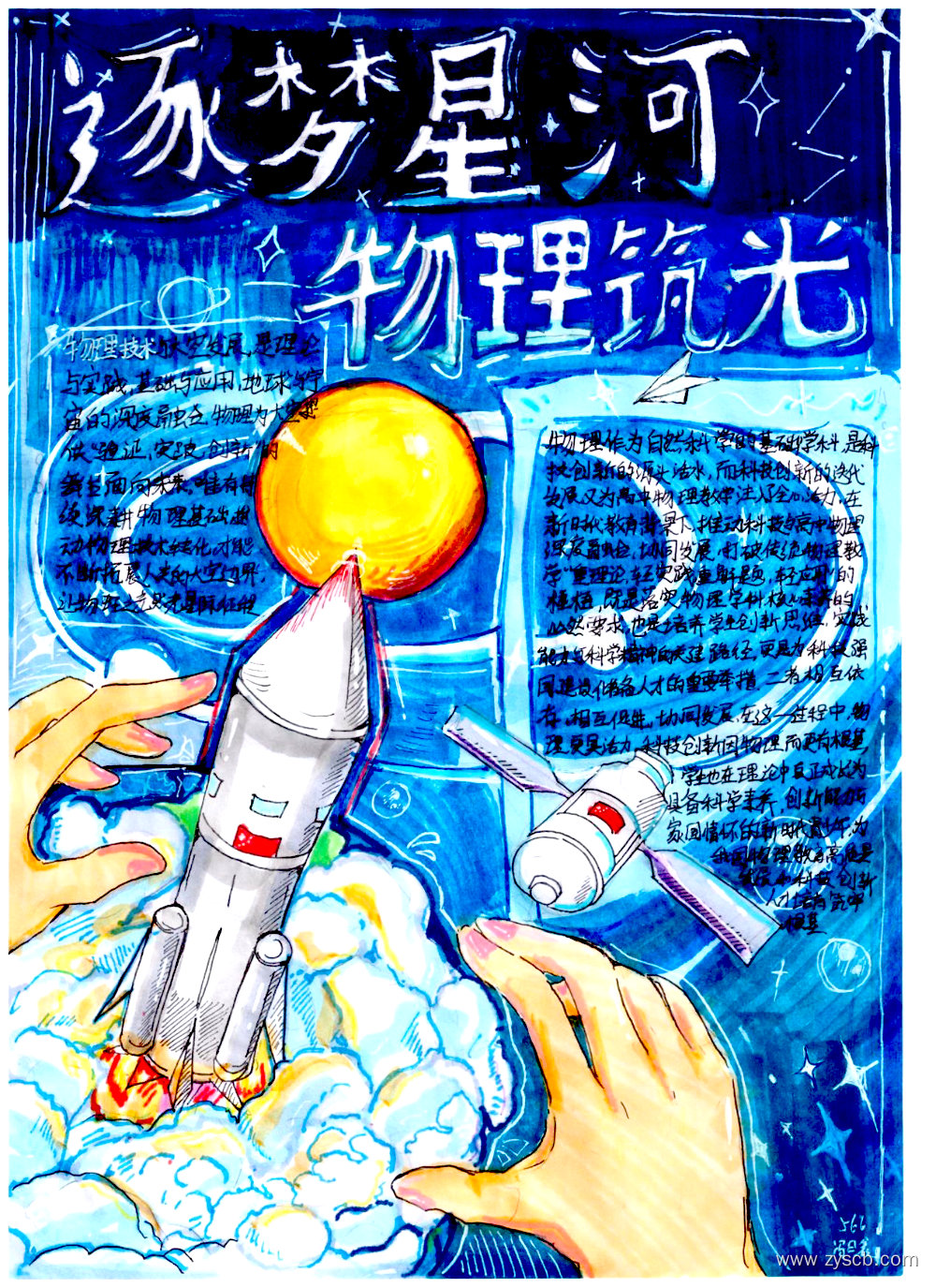 ”物理与科技“手抄报绘画作品-第2张